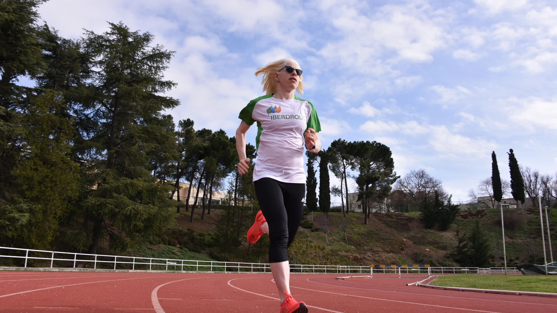 Susana Rodríguez haciendo lo que más le gusta: correr