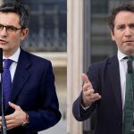 El ministro de la Presidencia, Félix Bolaños, y el secretario general del PP, Teodoro García Egea