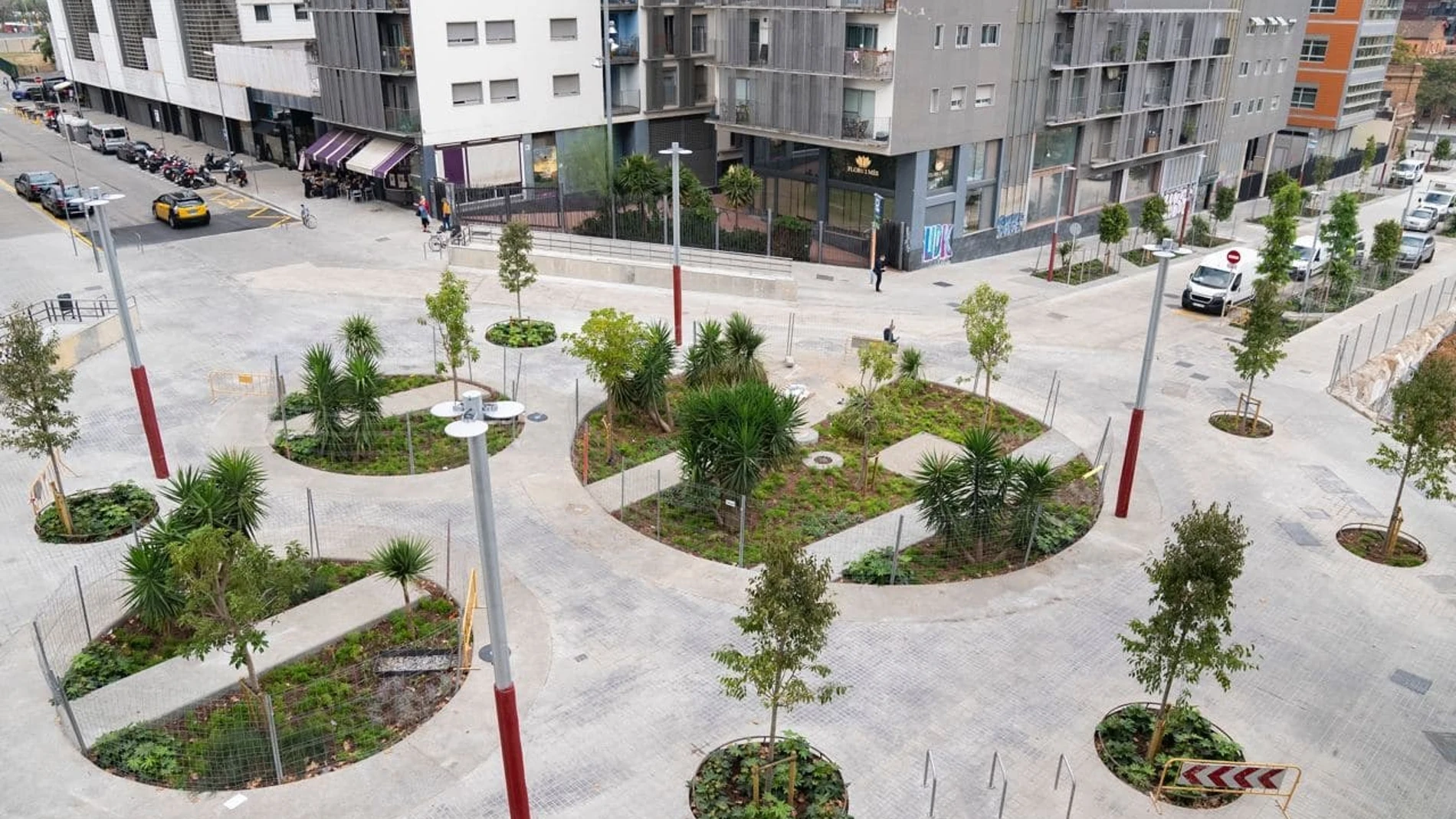 Imagen de una supermanzana proyectada por el Ayuntamiento de Barcelona