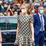 La Princesa Leonor a su llegada a los Premios Princesa de Asturias.