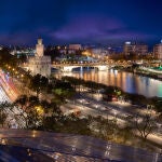 Vista panorámica de Sevilla desde el Teatro de la Maestranza