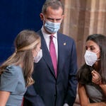 La Princesa de Asturias; el rey Felipe VI y Doña Letizia