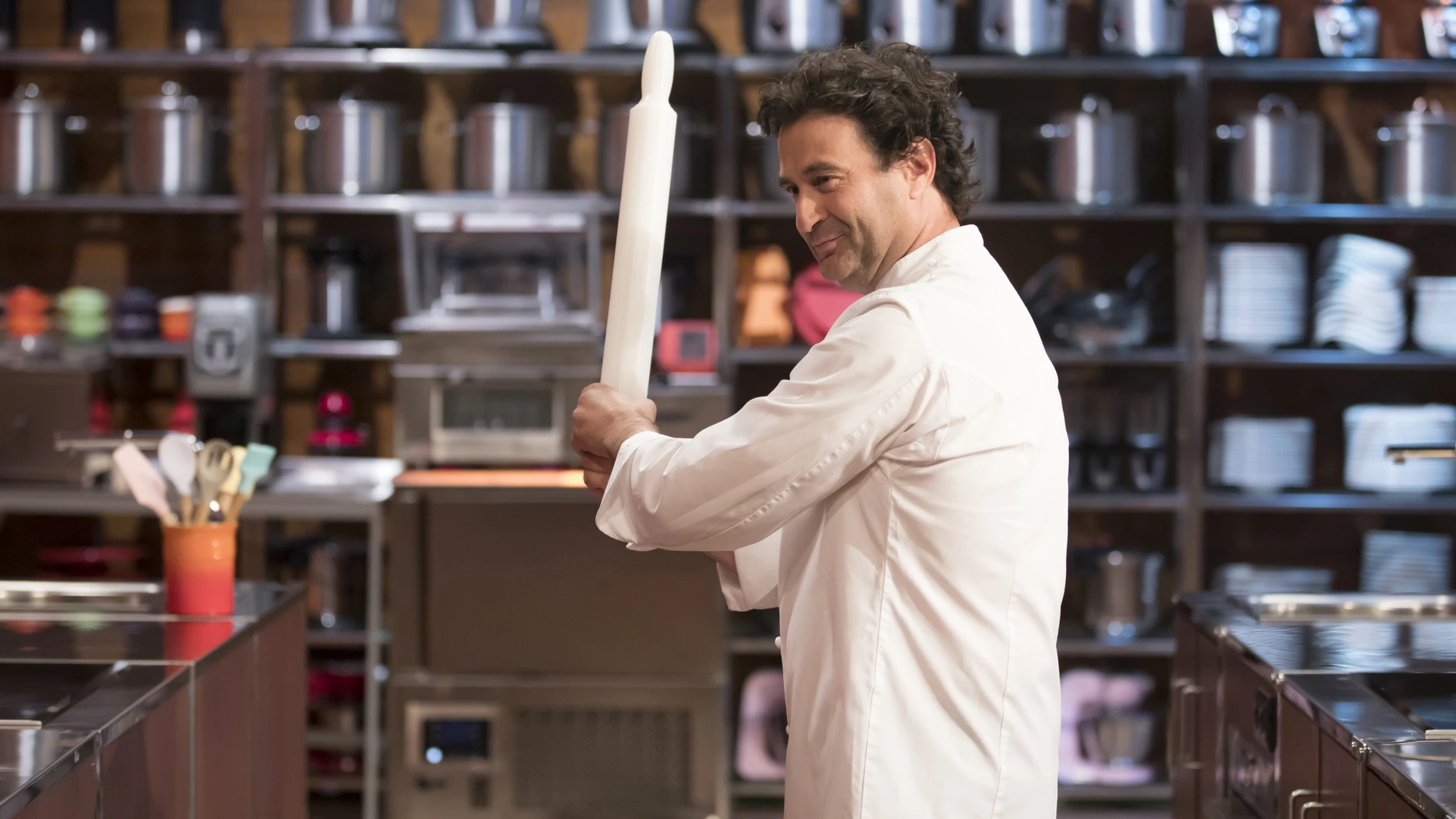 Pepe Rodríguez y Jordi Cruz, cocineros del programa Masterchef. Para el duelo de cocineros. © Luis Díaz. 21/7/17