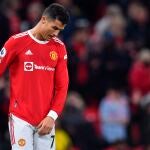 Cristiano Ronaldo, desolado tras el Manchester United, 0 - Liverpool, 5