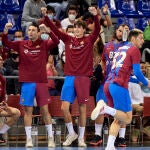 Pablo Urdangarin jugando con el equipo de Barcelona de Balonmano