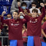 Pablo Urdangarin en su debut en el primer equipo de balonmano del Barça