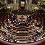 Pedro Sánchez explica ante un hemiciclo semivacío la declaración del segundo estado de alarma en octubre de 2020