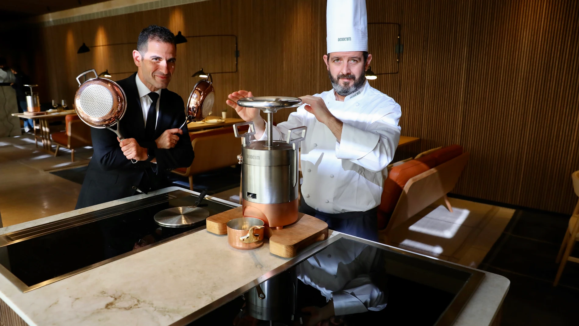 Abel Valverde y Diego García en el restaurante Desde 1911