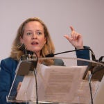 La vicepresidenta primera y ministra de Asuntos Económicos y Transformación Digital, Nadia Calviño, en un acto celebrado ayer