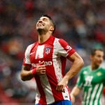 Luis Suárez con el Atlético de Madrid.
