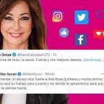 Reacciones en Twitter a la noticia de la retirada temporal de Ana Rosa Quintana por un cáncer de mama.