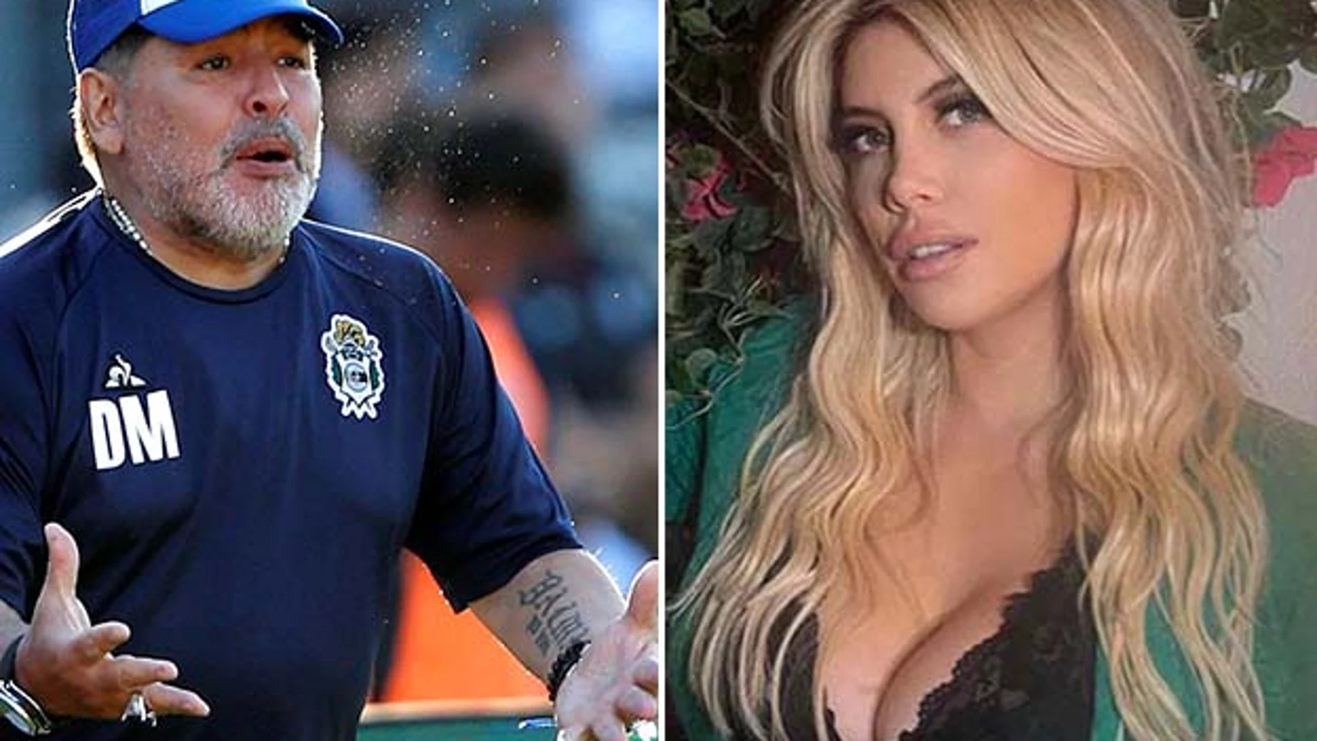 Diego Armando Maradona y Wanda Nara.