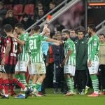 Fekir fue expulsado por una pelea con Demirbay