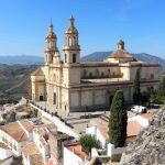 Vista de Olvera, en la provincia de Cádiz, desde lo alto del castillo