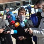 El alcalde de Madrid, José Luis Martínez Almeida, atiende a los medios durante una visita a la sede de la Dirección General de la Policía Municipal de Madrid