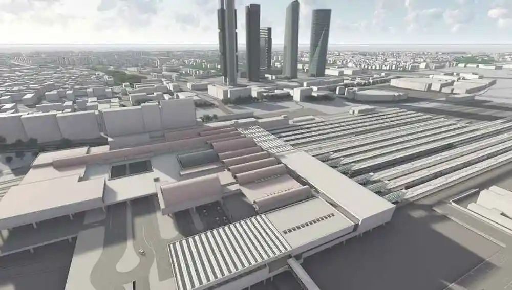 Nudo de comunicación ferroviaria en el norte de la capital