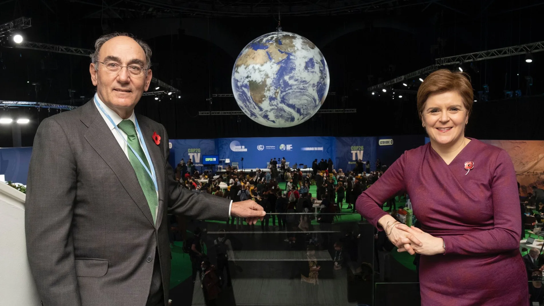 La primera ministra de Escocia, Nicola Sturgeon, ha mantenido un encuentro este martes, 10 de noviembre, con el presidente de Iberdrola, Ignacio Galán, en el marco de la Cumbre del Clima, COP26