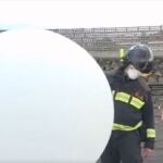La UME lanza un globo aerostático para dar información sobre el aire a la AEMET