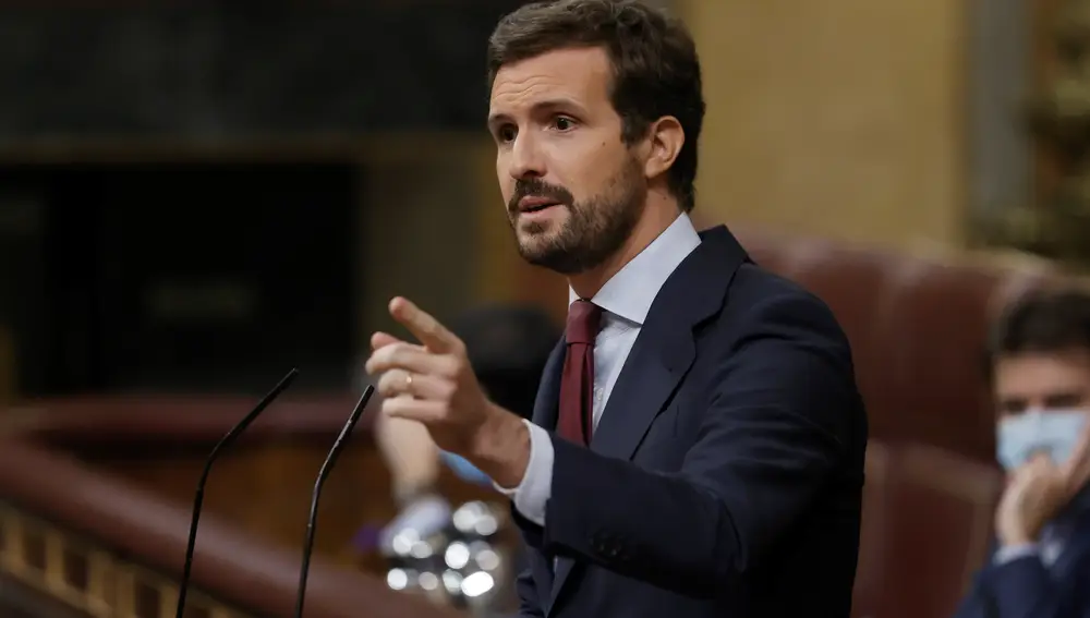El líder del Partido Popular, Pablo Casado en el Congreso