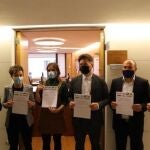 Representantes de los partidos independentistas del Congreso mostrando sus enmiendas a la Ley de Memoria DemocráticaBNG15/11/2021
