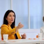 La portavoz de Ciudadanos, Ruth Merino, durante un desayuno de trabajo