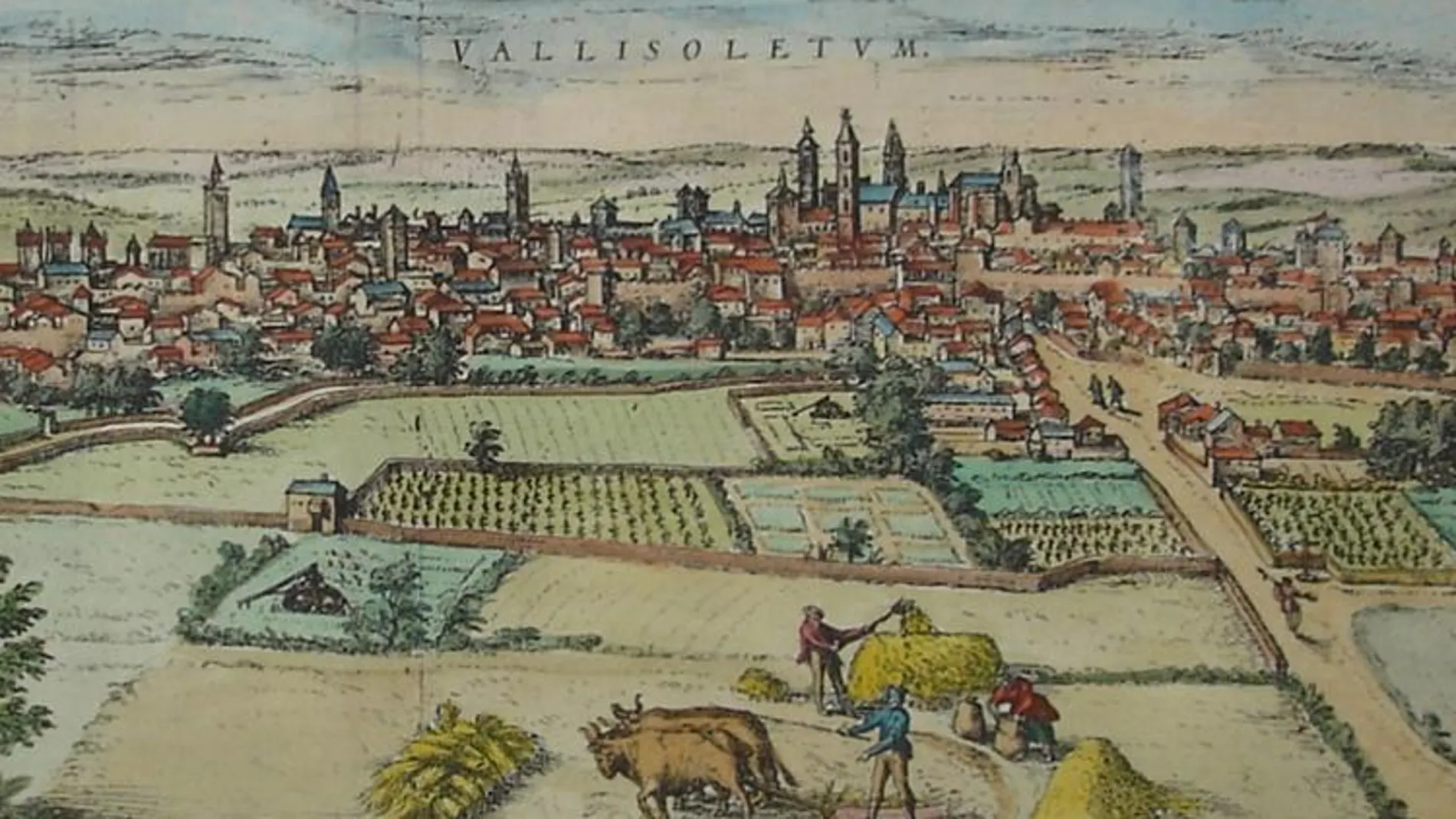 Estampa de Valladolid cuando fue la capital de España de 1601 a 1606