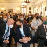 El consejero Jesús Julio Carnero, y el presidente de la Diputación de Valladolid, Conrado Íscar, cierran el primer bloque de trabajo del I Congreso de Regadíos de Aguas Subterráneas