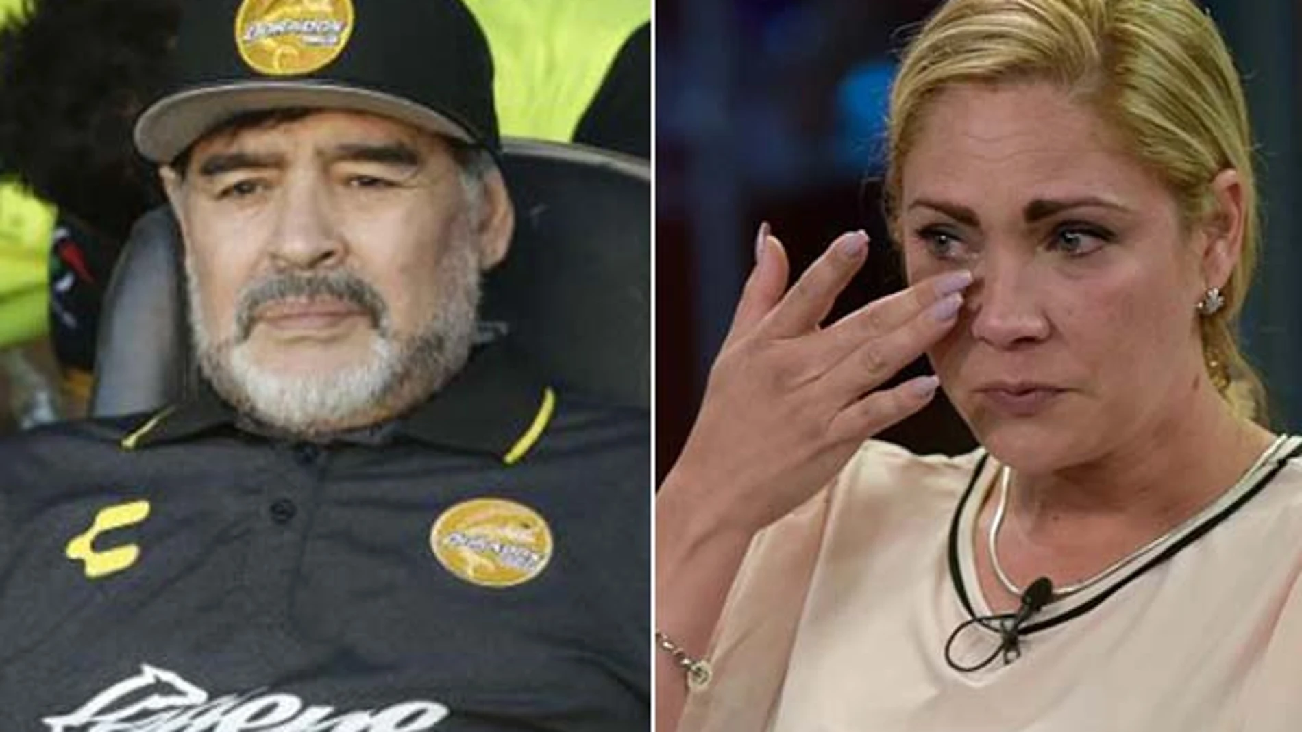 Diego Armando Maradona y Mavys Álvarez.