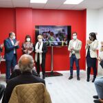 Luis Tudanca y Cristina Narbona durante el homenaje a los históricos socialistas de Segovia