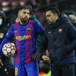 Xavi Hernandez y Jordi Alba