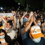 Seguidores del candidato de extrema derecha de Chile José Antonio Kast.24/11/2021