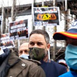 Santiago Abascal, en una concentración en Madrid