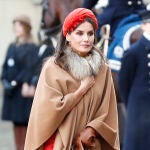 La Reina Letizia en la la bienvenida oficial en Suecia.