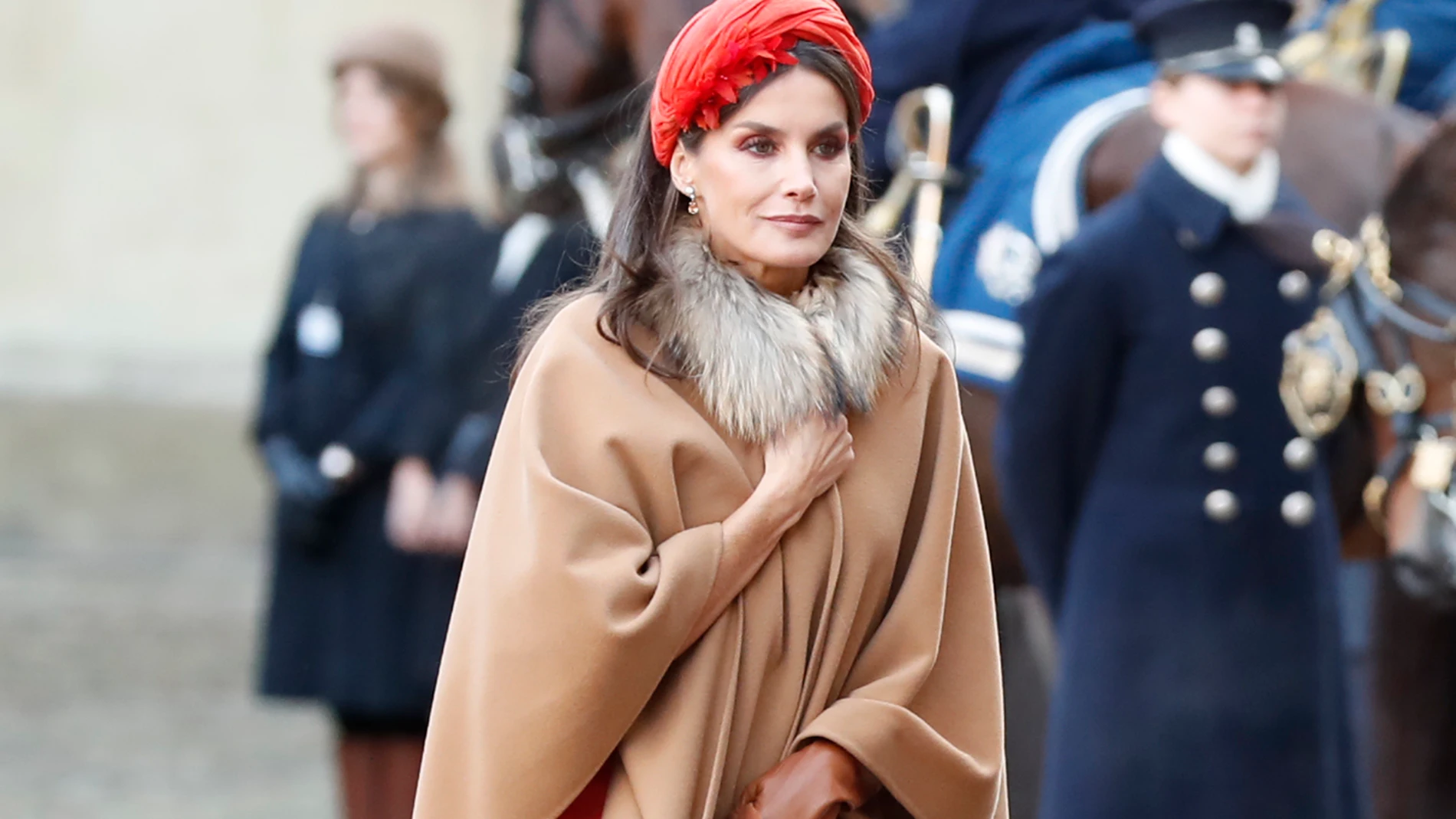 La Reina Letizia en la la bienvenida oficial en Suecia.