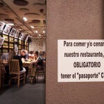 Un establecimiento hostelero a 27 de noviembre de 2021, en Pamplona, Navarra (España).