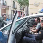 Eduardo Noriega, durante el rodaje de "No te puedes esconder"