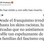 Tuit de Vox Vicálvaro