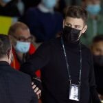 Gerard Piqué, en el Madrid Arena presenciando los partidos entre España y Rusia