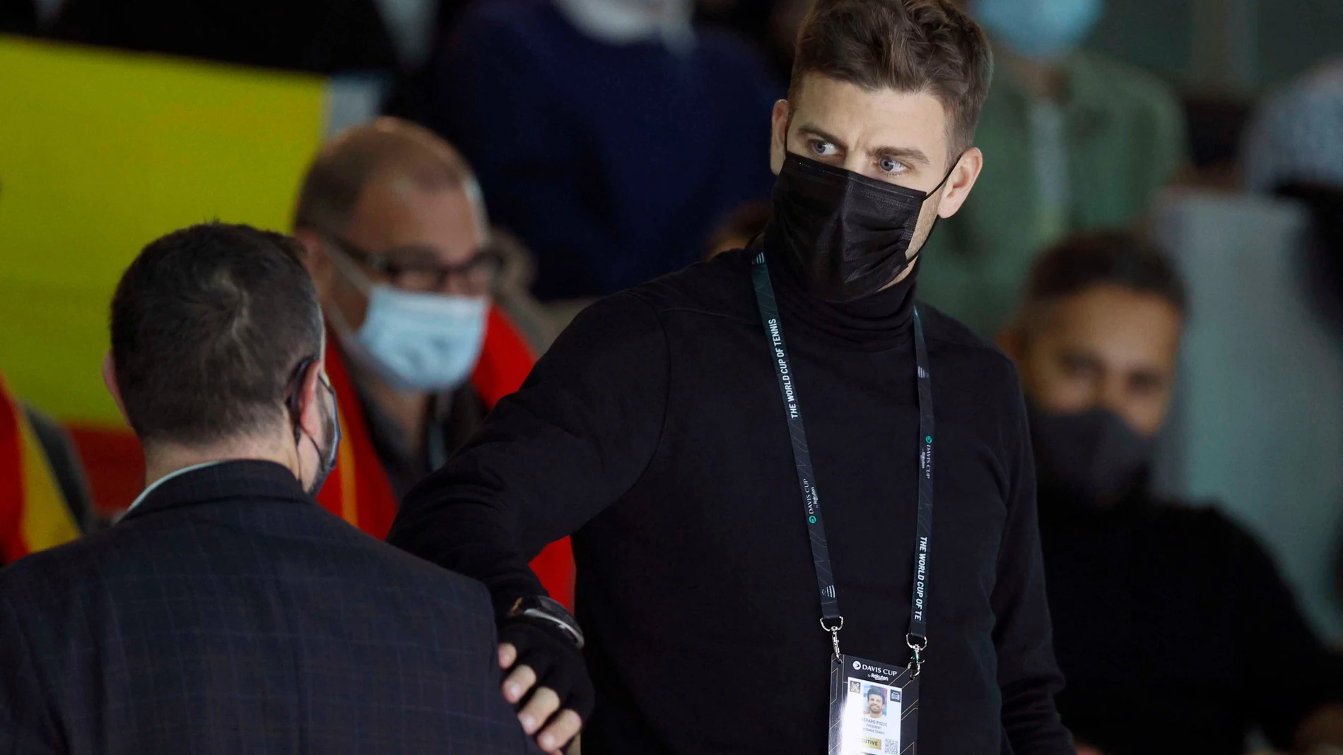 Gerard Piqué, en el Madrid Arena presenciando los partidos entre España y Rusia