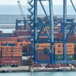 Contenedores en el puerto de Valencia