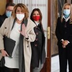 La expresidenta de la Junta de Andalucía Susana Díaz a su llegada al Parlamento para comparecer ante la comisión de investigación de la Fundación Andaluza Fondo de Formación y Empleo (Faffe), este viernes en Sevilla
