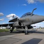 Un caza Rafale en una exhibición en Berlín