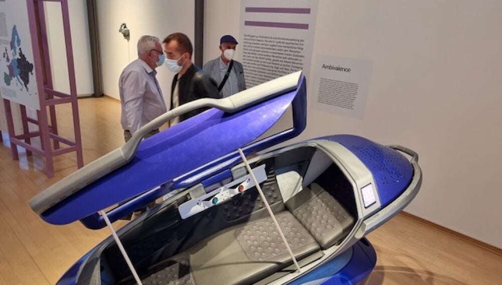 Sarco, al natural, en el Museo de Cultura Sepulcral de Kassel, Alemania.