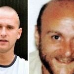 Christopher Guest More (izq) ha estado prófugo desde que huyó de Reino Unido tras el asesinato en 2003 de Brian Waters (der)