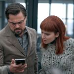 Leonardo DiCaprio y Jennifer Lawrence en un fotograma de 'No mires arriba'
