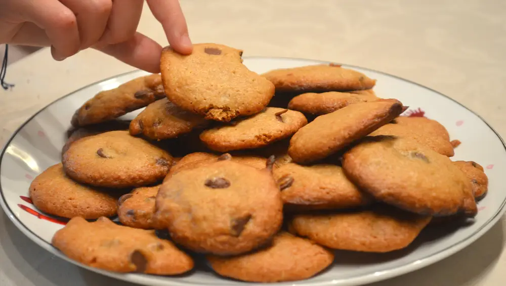 Detalle de un plato de galletas