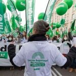 Enfermeras manifestándoseSATSE