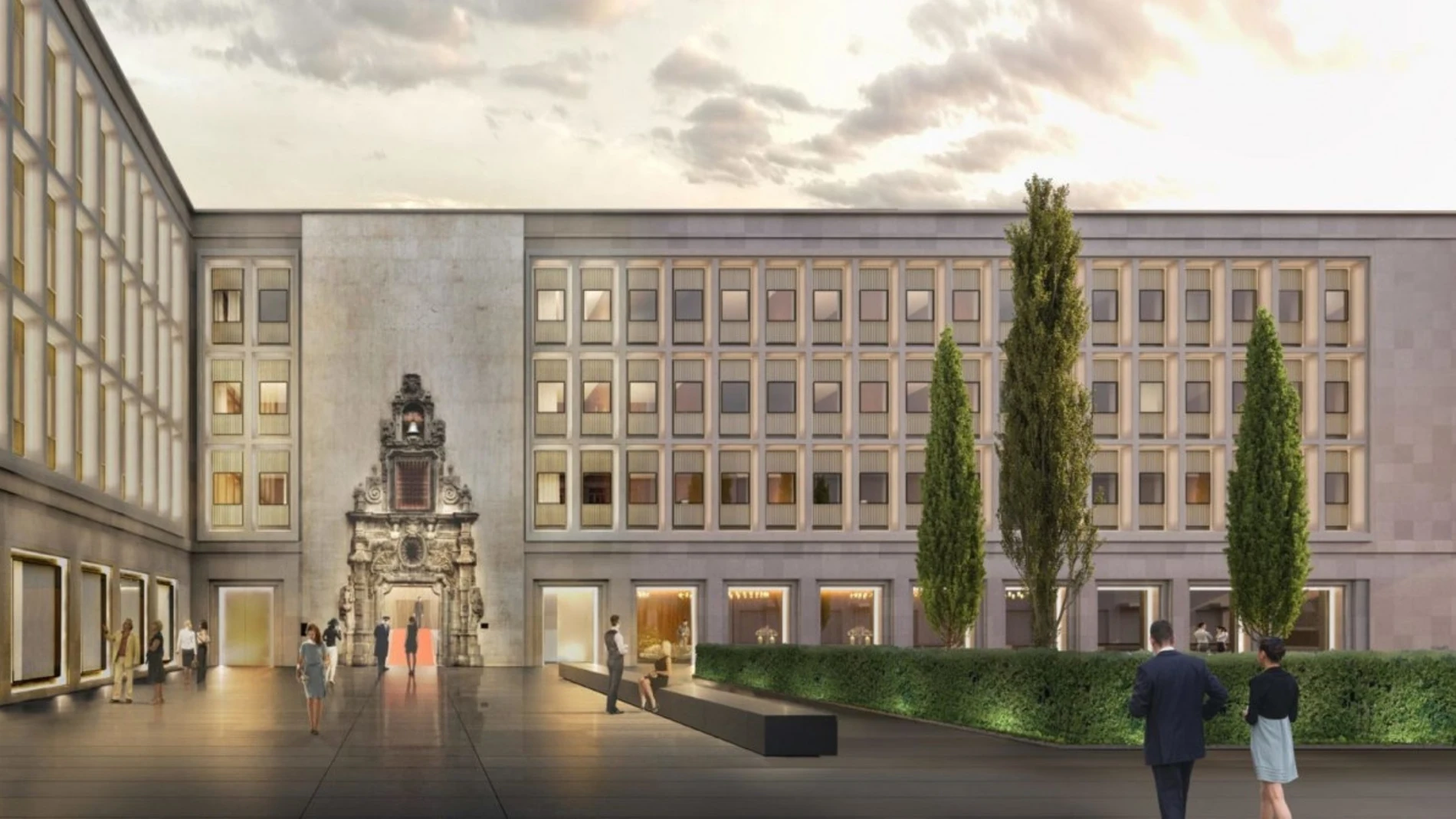 Aspecto del nuevo hotel en lo que fue el Monte de Piedad de Madrid