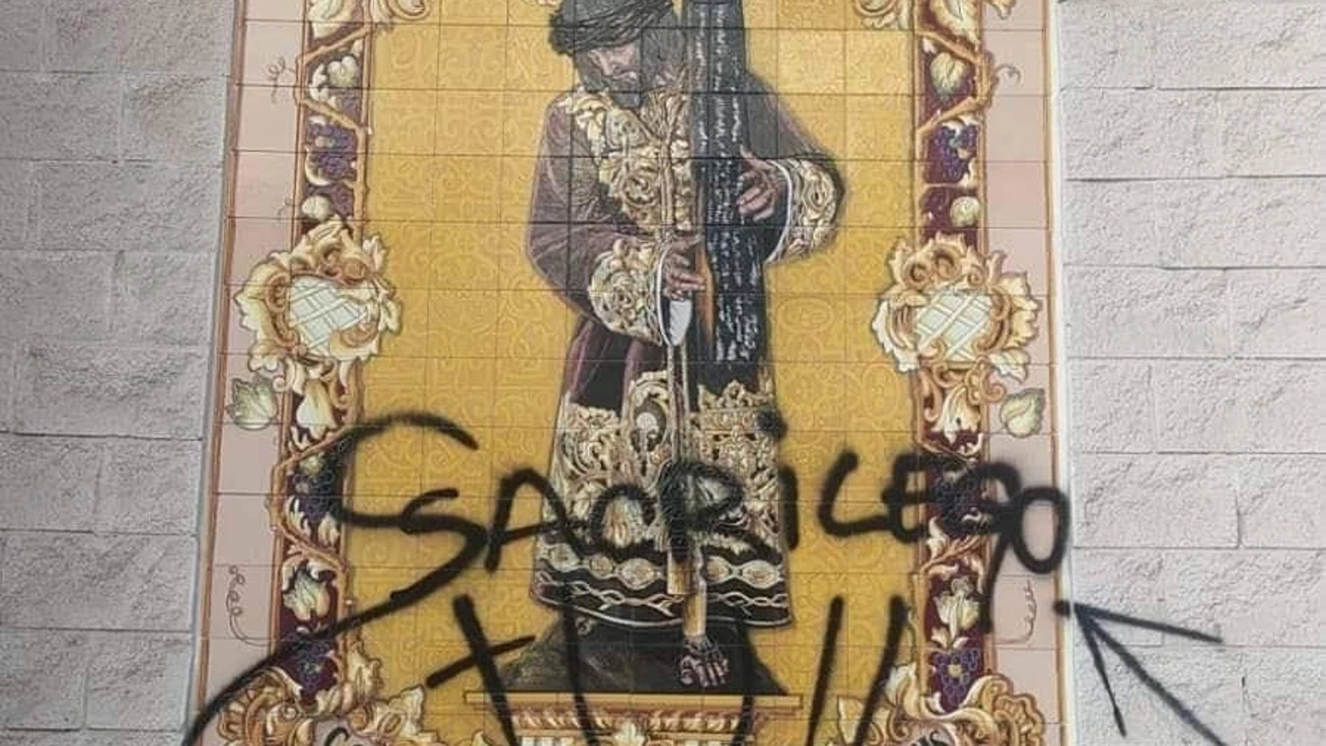 Una de las pintadas denunciadas en Málaga