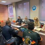 Los dirigentes del PP de León se reúnen con los representantes de la Jusapol